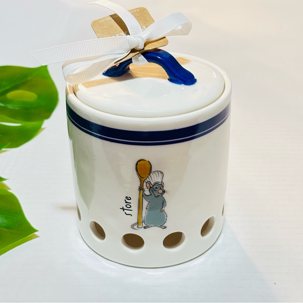 Rae Dunn Disney Ratatouille Garlic Holder or Canister Cellar Store w/ Holes - Picture 5 of 8
